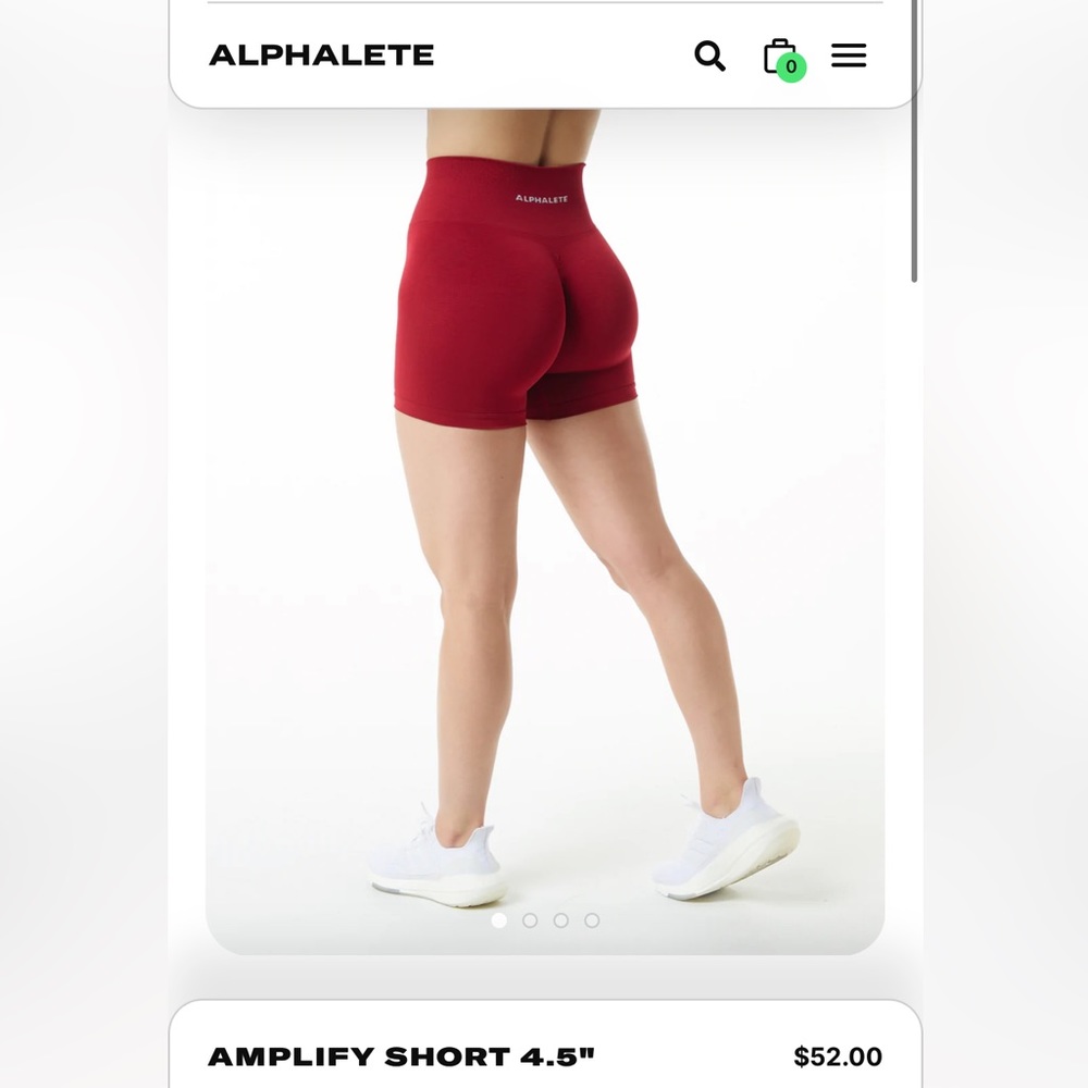 Alphalete amplify red size medium short